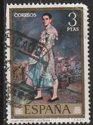 Sellos: Espa&ntilde;a 1971 Edifil 2023 Sello &ordm; Dia del Sello Arte Pinturas Ignacio de Zuloaga Torero Juan Belmonte