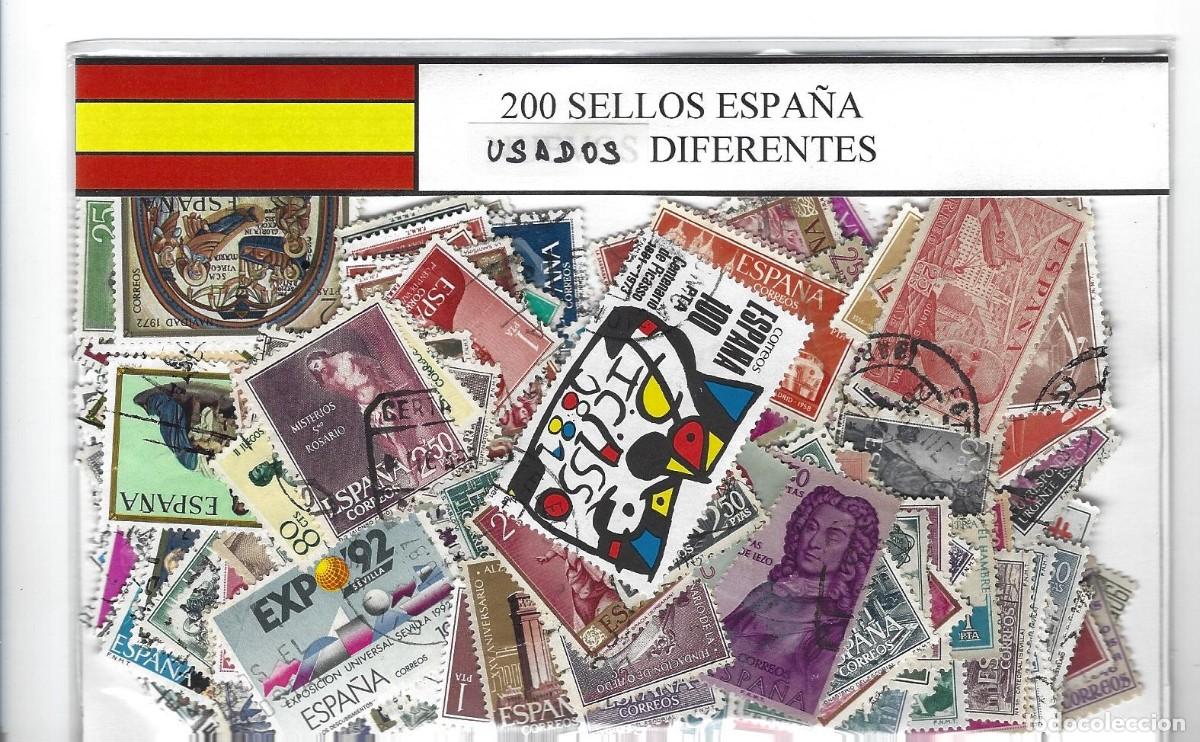 Sellos: SELLOS ESPA&Ntilde;A USADOS PAQUETE DE 200