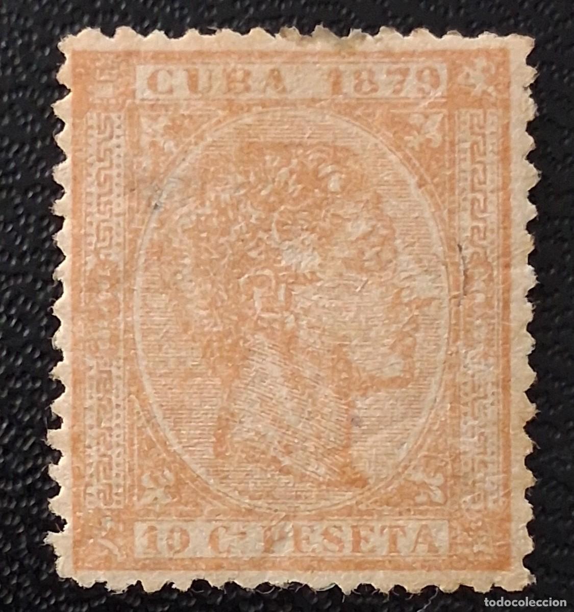 Selos: ESPA&Ntilde;A COLONIAS - CUBA -EDIFIL N&ordm; 51- 10Cs. OCRE ANARANJADO-.(LEER DESCRIPCION)