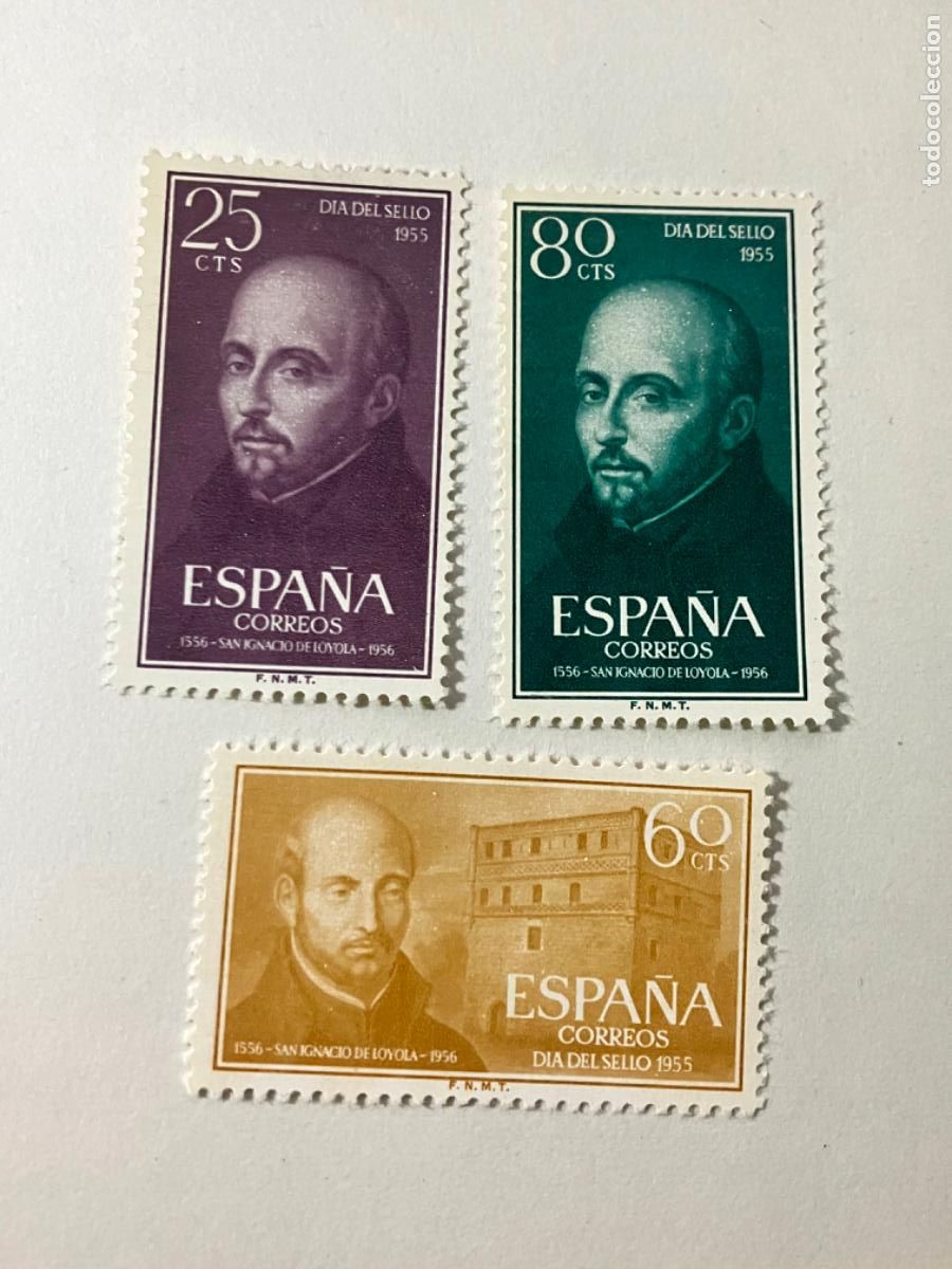 Sellos: Espa&ntilde;a - Sellos nuevos 1955 - San Ignacio de Loyola - Perfectos - Edifil 1166 1168