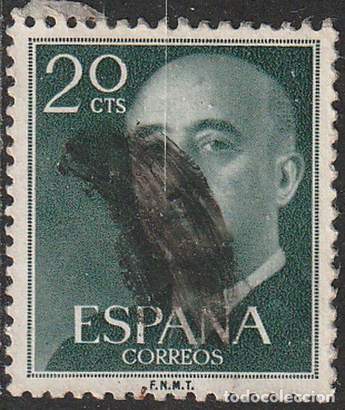 Sellos: Espa&ntilde;a 1955 Edifil 1145 Sello &ordm; General Francisco Franco Bahamonde (1892-1975) Michel 1042 Yvert 856