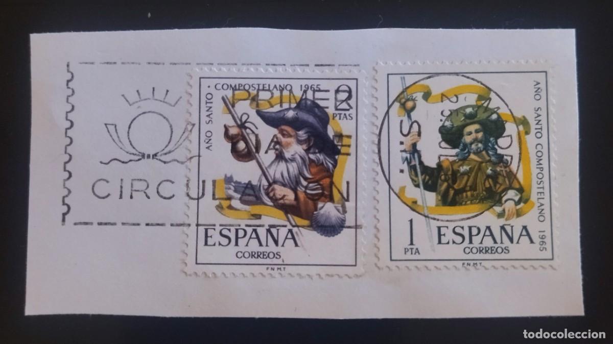 Sellos: ESPA&Ntilde;A 1965 A&ntilde;o Santo Compostelano. USADO.