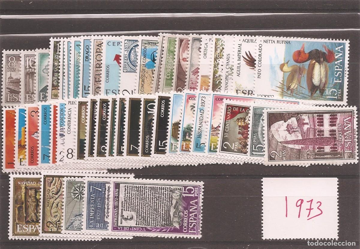 Selos: Sellos de Espa&ntilde;a A&ntilde;o 1973 A&ntilde;o completo Sellos nuevos** N&ordm; Edifil 2117/2166