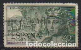Sellos: SELLO DE ESPA&Ntilde;A A&Ntilde;O 1952 FERNANDO AEREO 60 CT. USADO EDIFIL N&ordm; 1111