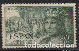 Sellos: SELLO DE ESPA&Ntilde;A A&Ntilde;O 1952 FERNANDO AEREO 60 CT. USADO EDIFIL N&ordm; 1111
