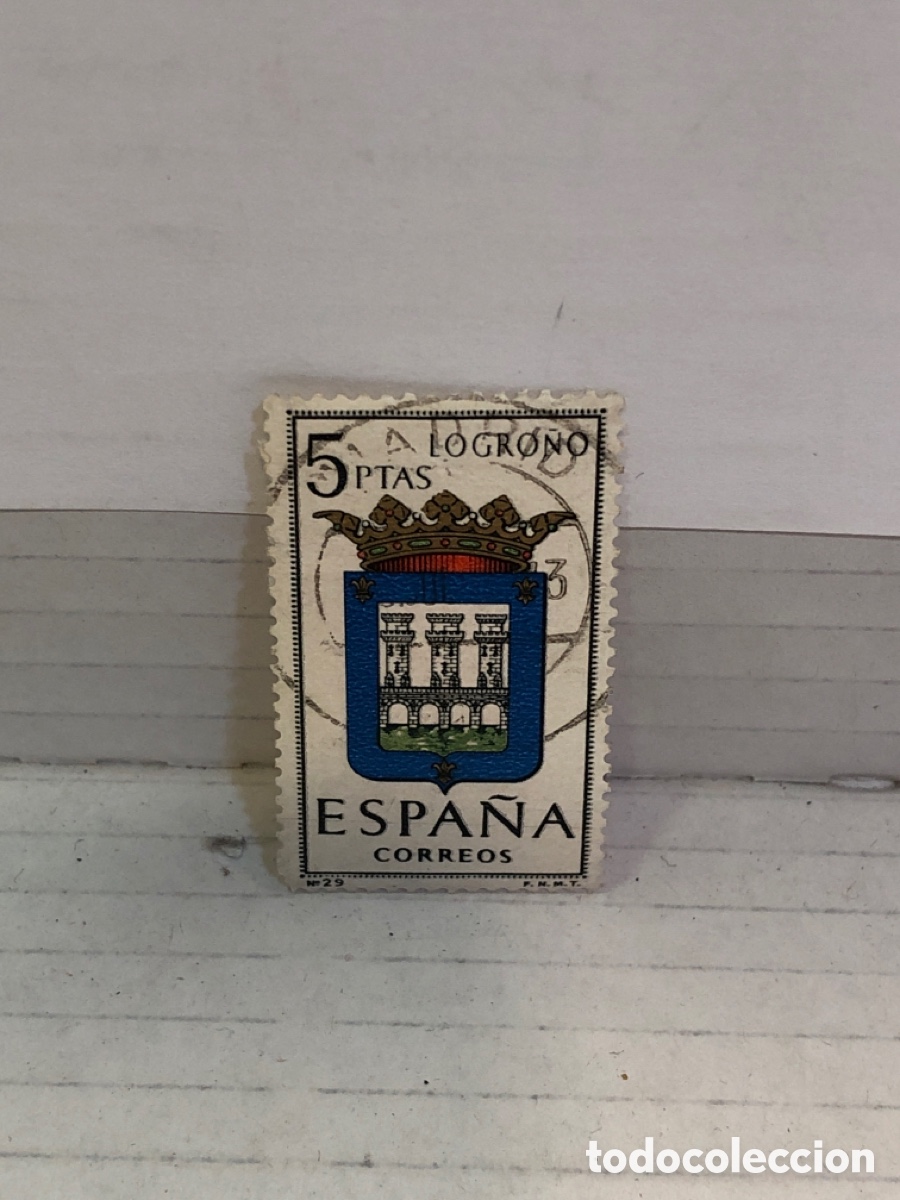 Sellos: Estampita - Logro&ntilde;o 5 ptas - Foto 1