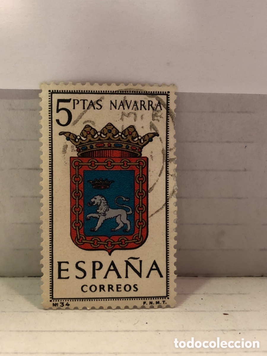 Sellos: Estampita - Navarra 5 ptas - Foto 1