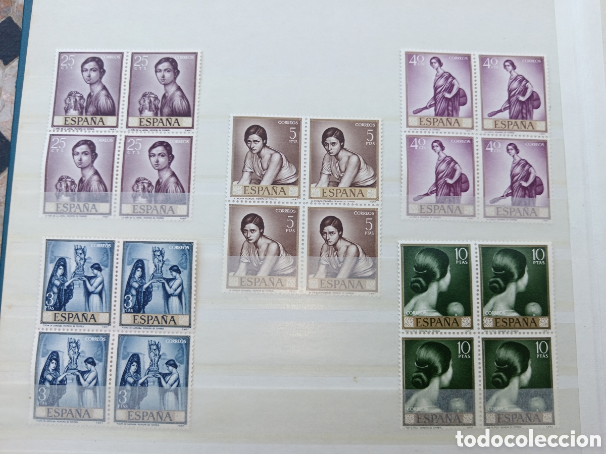 Selos: Serie completa de Julio Romero de Torres en bloques de 4 completamente nuevos con goma original 10 v