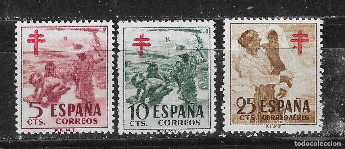 Selos: 1951 TUBERCULOSOS EDIFIL 1103/5** SIN FIJASELLOS