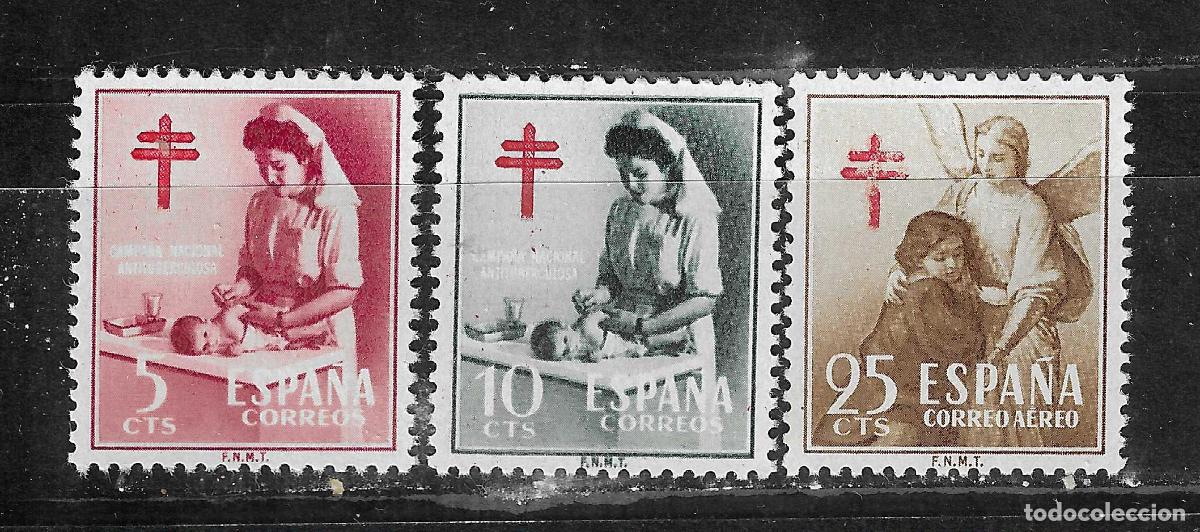 Selos: 1953 TUBERCULOSOS EDIFIL 1121/3** SIN FIJASELLOS