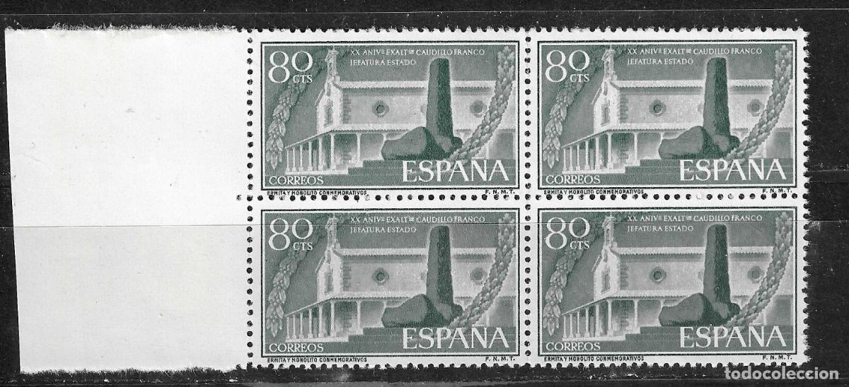 Selos: 1956 EXALTACION DEL GENERAL FRANCO EDIFIL 1199** SIN FIJASELLOS BLOQUE DE 4