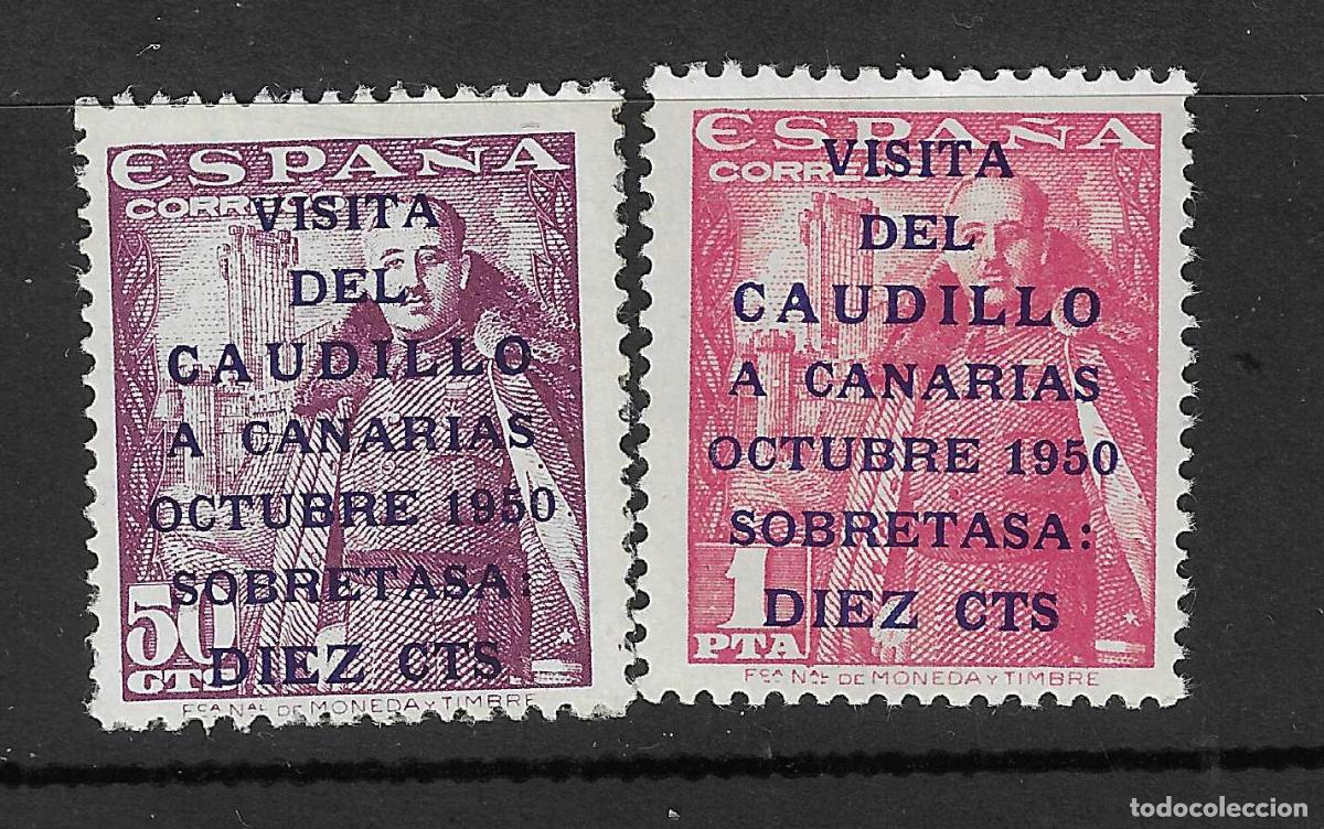 Selos: 1951 VISITA A CANARIAS EDIFIL 1088/9* CON FIJASELLOS BIEN CENTRADOS