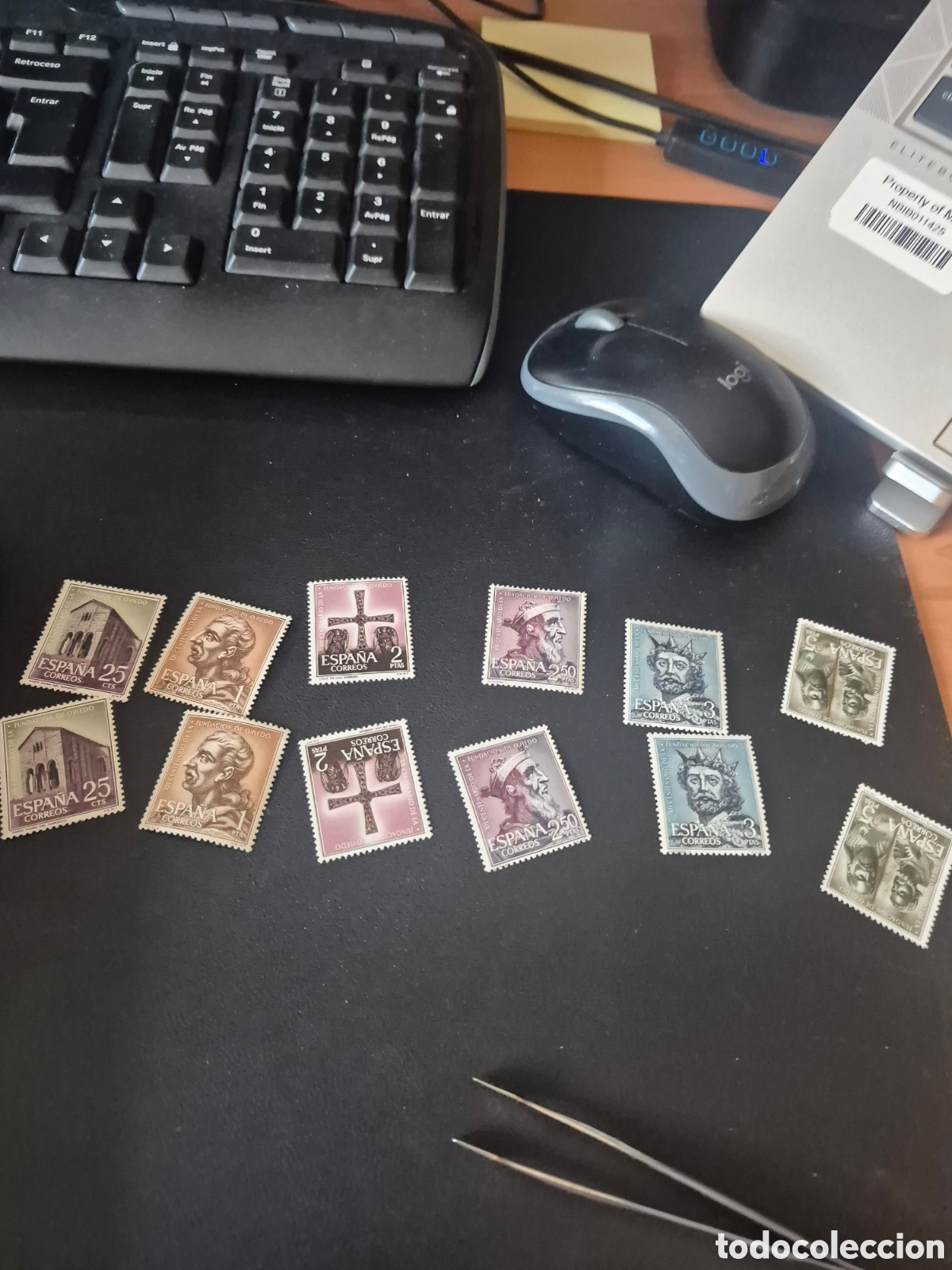 Sellos: 2 series completas fundacion oviedo 1961, edifil 1394/99