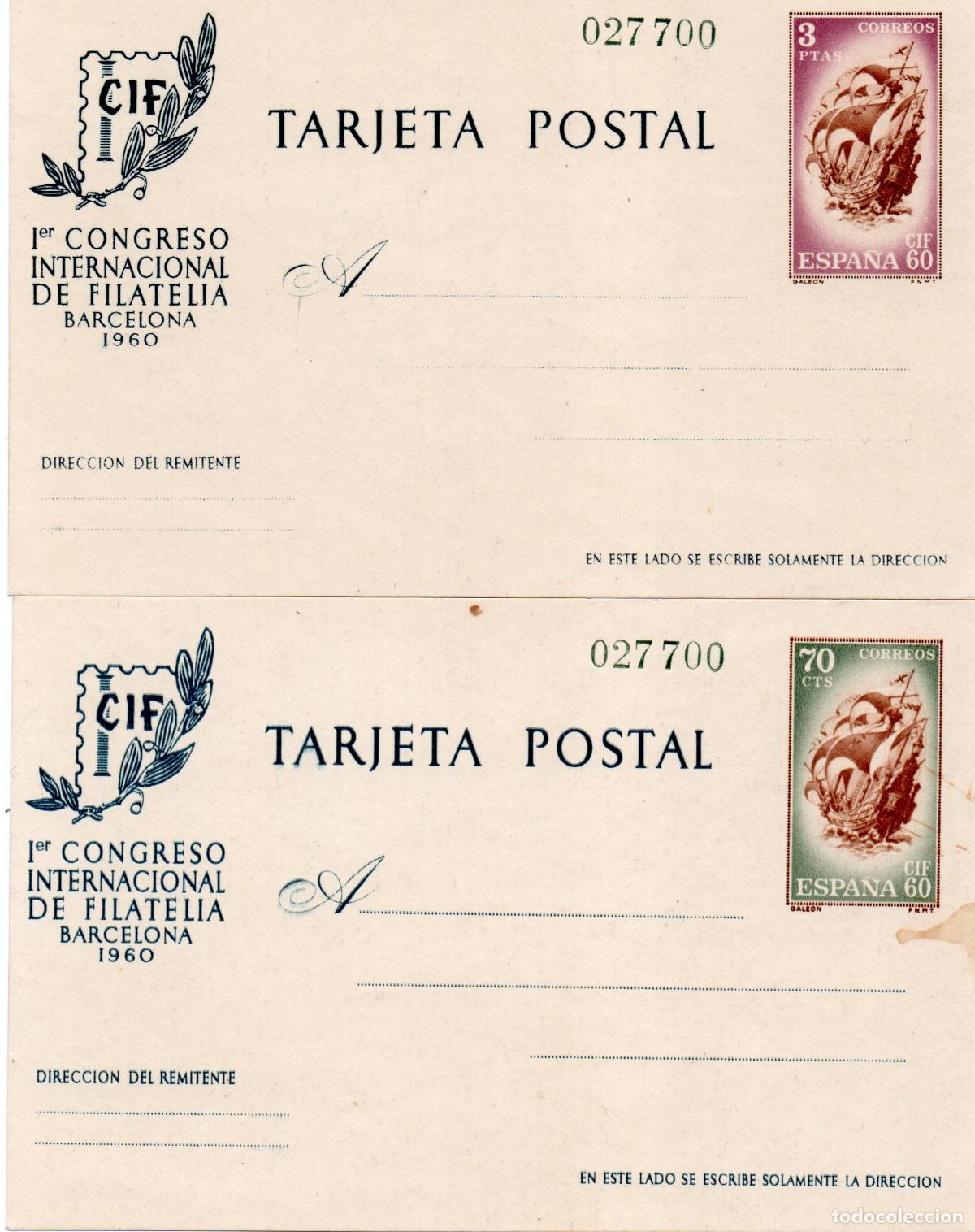Stamps: Enteropostales en nuevo edifil 88/89 a&ntilde;o 1960 valor de catalogo 106