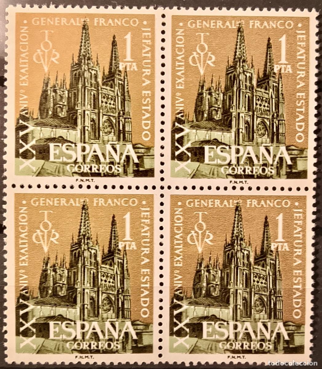 Briefmarken: Sellos en bloque de 4. Edifil 1373. XXV Aniversario de la Exaltaci&oacute;n del General Franco. 1961.