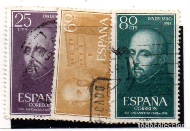 Sellos: SERIE SELLOS ESPA&Ntilde;A A&Ntilde;O 1955 SAN IGNACIO DE LOYOLA USADOS EDIFIL N&ordm; 1166-68