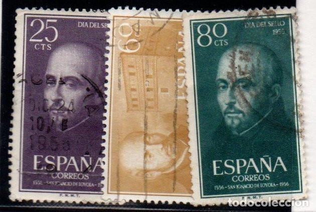 Sellos: SERIE SELLOS ESPA&Ntilde;A A&Ntilde;O 1955 SAN IGNACIO DE LOYOLA USADOS EDIFIL N&ordm; 1166-68