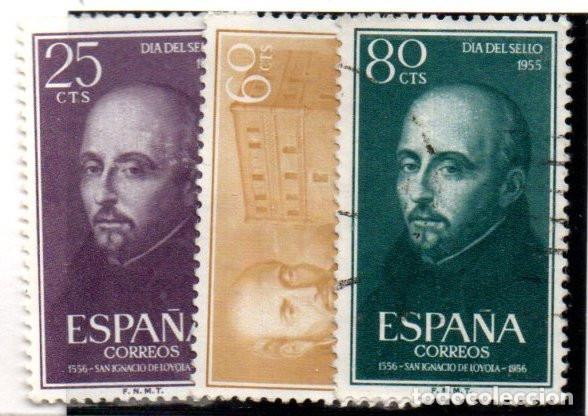 Sellos: SERIE SELLOS ESPA&Ntilde;A A&Ntilde;O 1955 SAN IGNACIO DE LOYOLA USADOS EDIFIL N&ordm; 1166-68