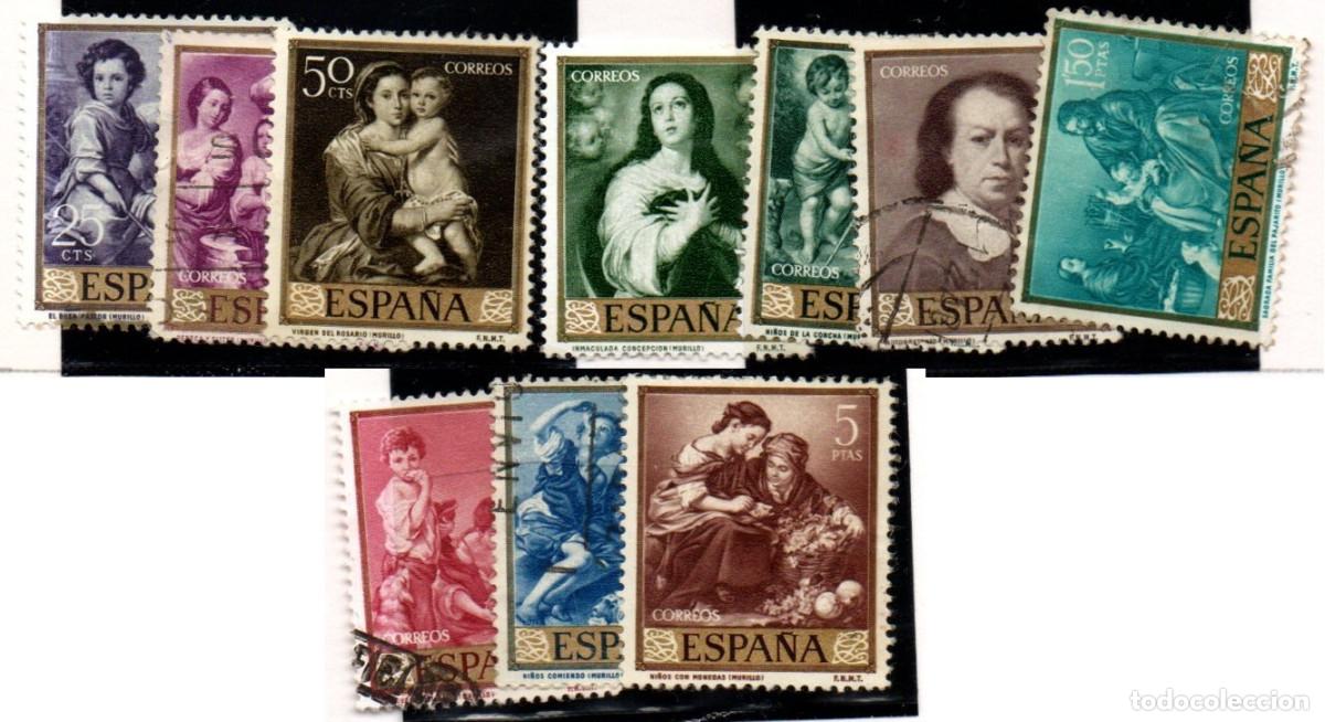 Sellos: SERIE SELLOS ESPA&Ntilde;A A&Ntilde;O 1960 MURILLO USADOS EDIFIL N&ordm; 1270-79 COMPLETA