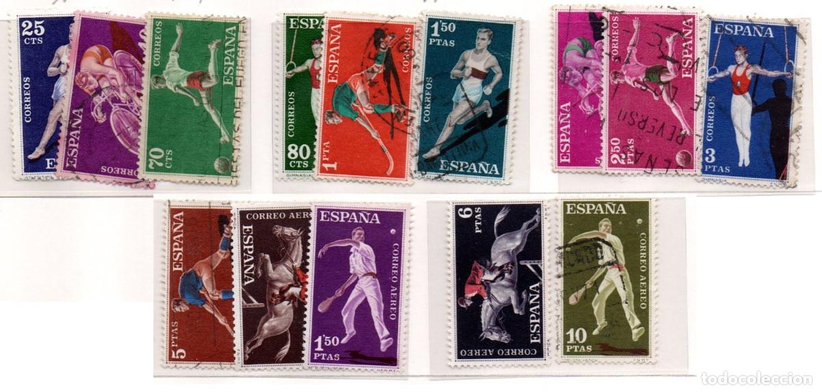 Sellos: SERIE SELLOS ESPA&Ntilde;A A&Ntilde;O 1960 DEPORTES USADOS EDIFIL N&ordm; 1306-19 COMPLETA