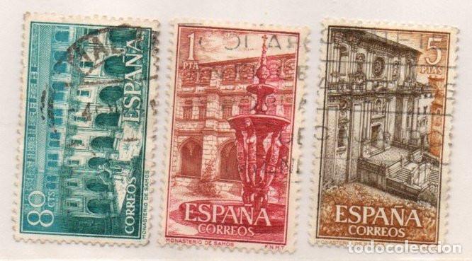 Sellos: SERIE SELLOS ESPA&Ntilde;A A&Ntilde;O 1960 MONASTERIO DE SAMOS USADOS EDIFIL N&ordm; 1322-24