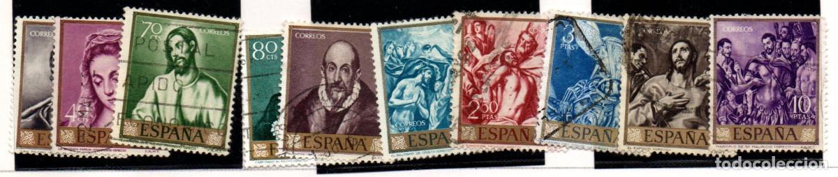Sellos: SERIE SELLOS ESPA&Ntilde;A A&Ntilde;O 1961 PINTOR GRECO USADOS EDIFIL N&ordm; 1330-40 COMPLETA