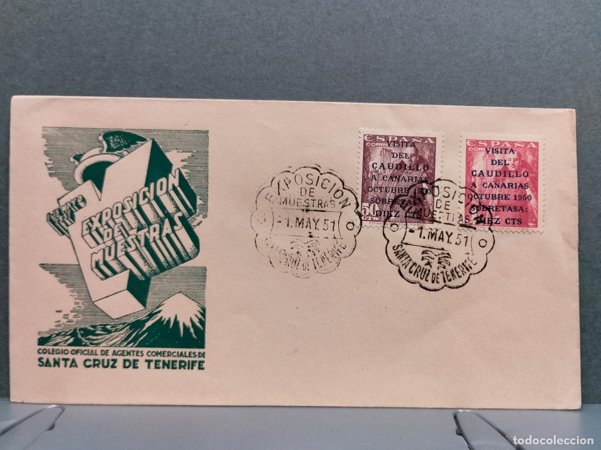 Timbres: EDIFIL 1088/89. VISITA DEL CAUDILLO A CANARIAS. SEGUNDA TIRADA. EN SOBRE CON MATASELLOS ESPECIAL.