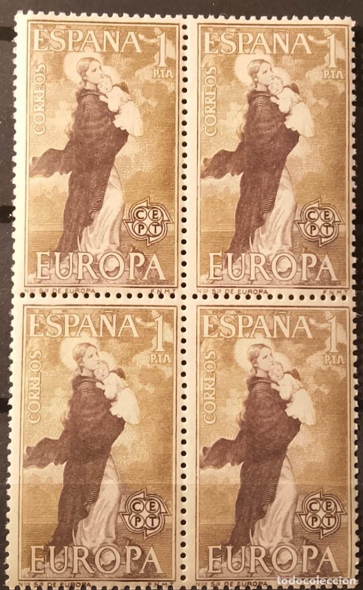 Stamps: Sellos en bloque de 4. Edifil 1519. Europa. Nuestra Se&ntilde;ora de Europa (IV Serie). 1963.