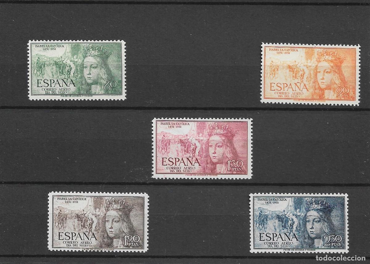 Stamps: Sellos de Espa&ntilde;a A&ntilde;o 1951 Isabel la Cat&oacute;lica Correo A&eacute;reo Sellos nuevos** N&ordm; Edifil 1097/01