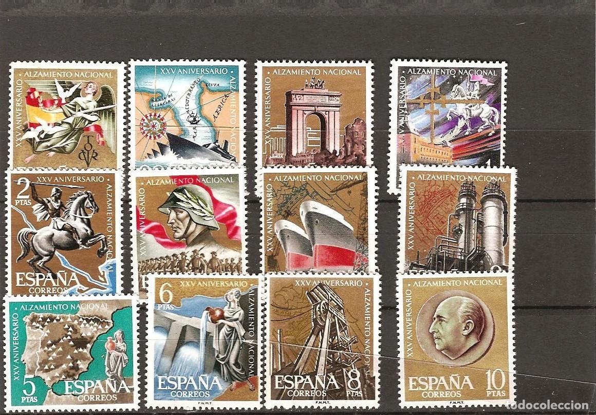 Sellos: Sellos de Espa&ntilde;a A&ntilde;o 1961 XXV Aniversario Alzamiento Nacional Sellos nuevos** N&ordm; Edifil 1353/64