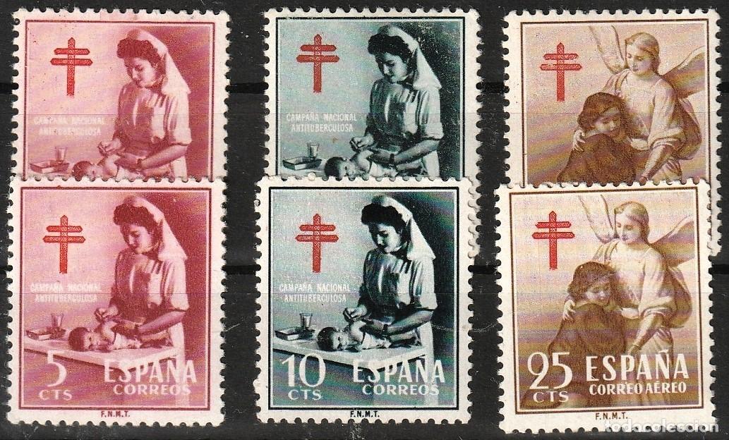 Francobolli: Espa&ntilde;a Lote dos series completas de sellos nuevos con charnela MH.1951