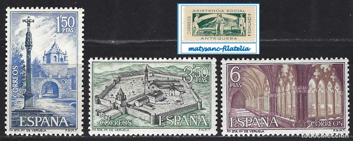 Selos: ESPA&Ntilde;A 1967. EDIFIL 1834/1836. SERIE COMPLETA &rdquo;MONASTERIO DE VERUELA&rdquo;. MNH**
