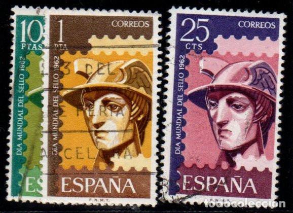 Sellos: SERIE SELLOS ESPA&Ntilde;A A&Ntilde;O 1062 DIA DEL SELLO USADOS EDIFIL 1431-33
