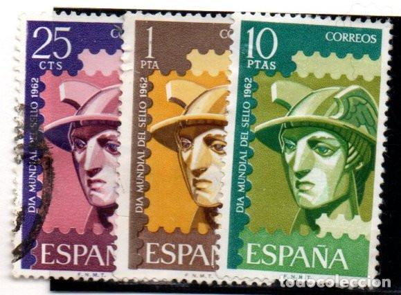Sellos: SERIE SELLOS ESPA&Ntilde;A A&Ntilde;O 1062 DIA DEL SELLO USADOS EDIFIL 1431-33