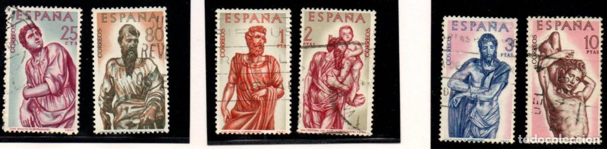 Sellos: SERIE SELLOS ESPA&Ntilde;A A&Ntilde;O 1962 BERRUGUETE USADO EDIFIL N&ordm; 1438-43 COMPLETA