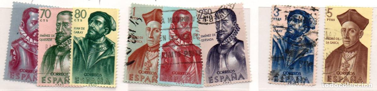 Sellos: SERIE SELLOS ESPA&Ntilde;A A&Ntilde;O 1962 FORJADORES USADOS EDIFIL N&ordm; 1454-61 COMPLETA