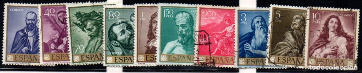 Sellos: SERIE SELLOS ESPA&Ntilde;A A&Ntilde;O 1963 RIBERA USADOS EDIFIL 1498-07 COMPLETA