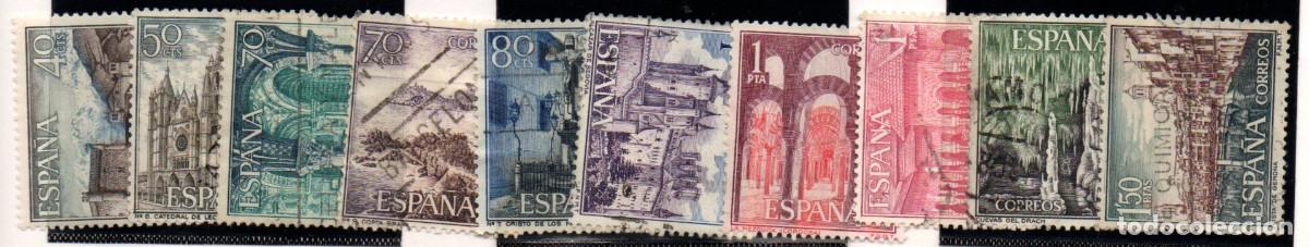 Sellos: SERIE SELLOS ESPA&Ntilde;A A&Ntilde;O 1964 TURISMO USADOS EDIFIL N&ordm; 1541-50