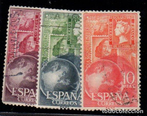 Sellos: SERIE SELLOS ESPA&Ntilde;A A&Ntilde;O 1964 DIA DEL SELLO USADOS EDIFIL N&ordm; 1595-97 COMPLETA