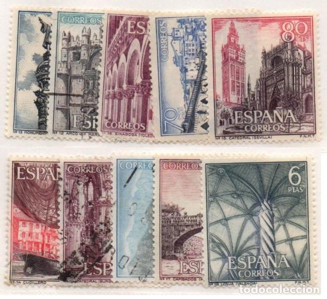 Sellos: SERIE SELLOS ESPA&Ntilde;A A&Ntilde;O 1965 TURISMO USADOS EDIFIL N&ordm; 1643-52