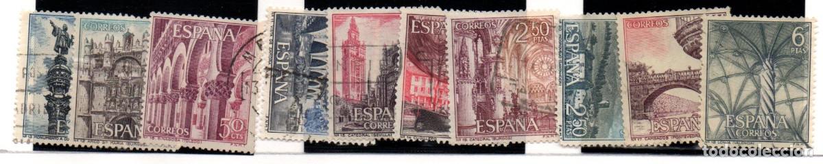 Sellos: SERIE SELLOS ESPA&Ntilde;A A&Ntilde;O 1965 TURISMO USADOS EDIFIL N&ordm; 1643-52