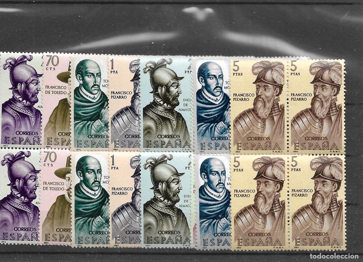 Selos: Sellos de Espa&ntilde;a A&ntilde;o 1964 Forjadores de Am&eacute;rica, Sellos nuevos ** en bloque de 4 N&ordm; edifil 1622/29