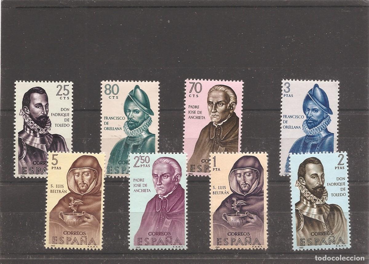 Selos: Sellos de Espa&ntilde;a A&ntilde;o 1965 Forjadores de Am&eacute;rica Sellos nuevos** N&ordm; Edifil 1678/85