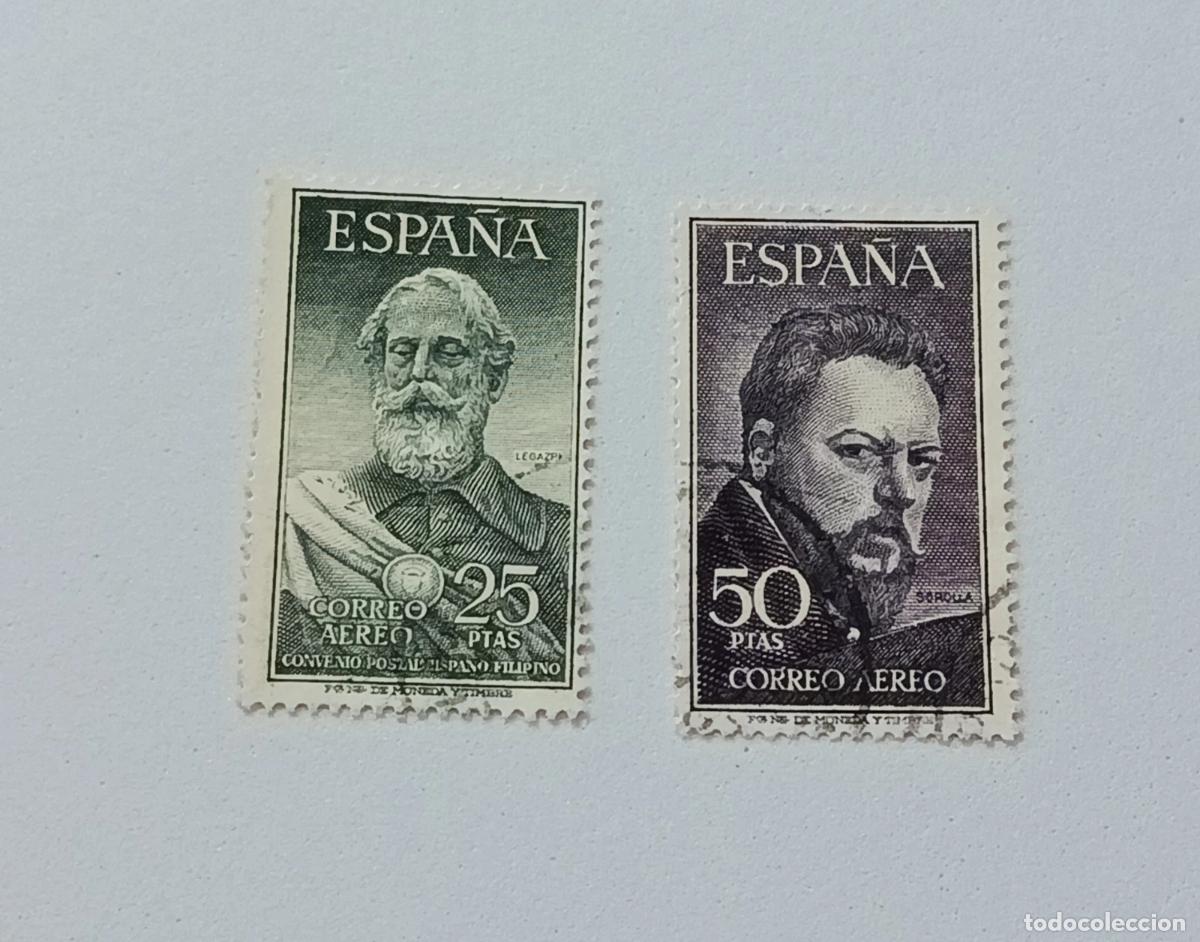 Sellos: Sellos Espa&ntilde;a 1953, Edifil 1124/1125, Legazpi y Sorolla.