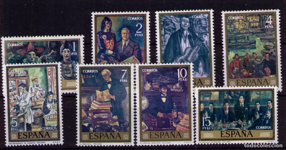 Sellos: Sellos de Espa&ntilde;a A&ntilde;o 1972 Pintor Solana Sellos nuevos**n N&ordm; Edifil 2077/84