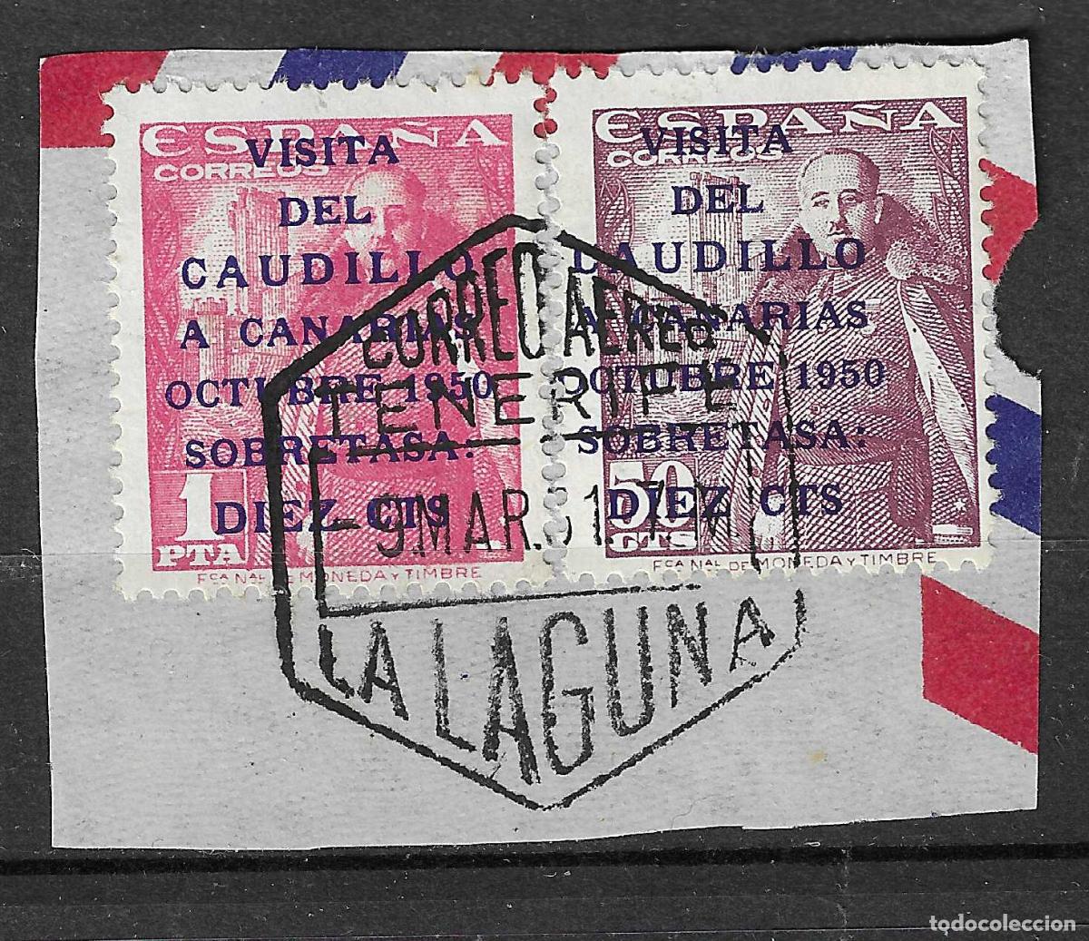 Sellos: 1951 VISITA A CANARIAS EDIFIL 1088/9&ordm; USADOS BIEN CENTRADOS