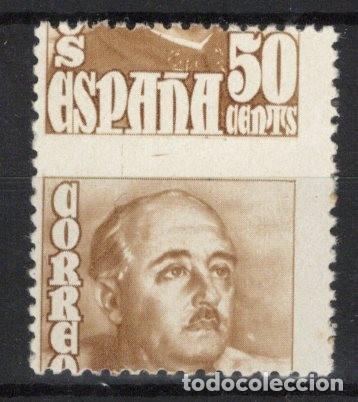 Sellos: Sellos Espa&ntilde;a a&ntilde;o 1949/54 EDIFIL 1022 salto de troquel