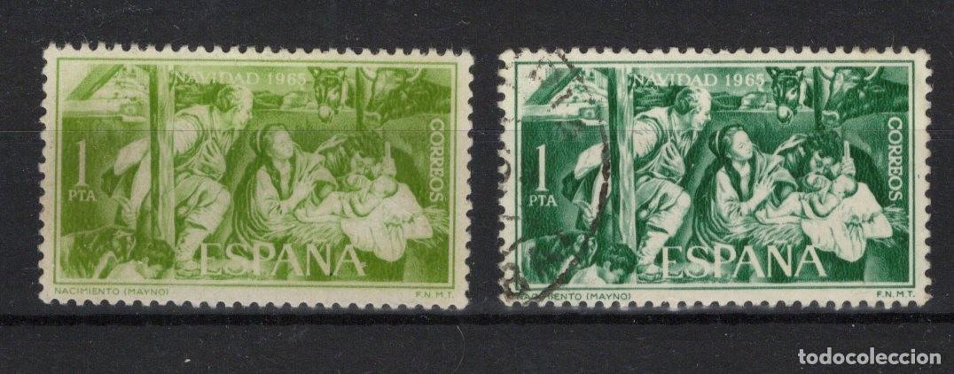 Sellos: Sellos Espa&ntilde;a a&ntilde;o 1965 EDIFIL 1692 variacion color