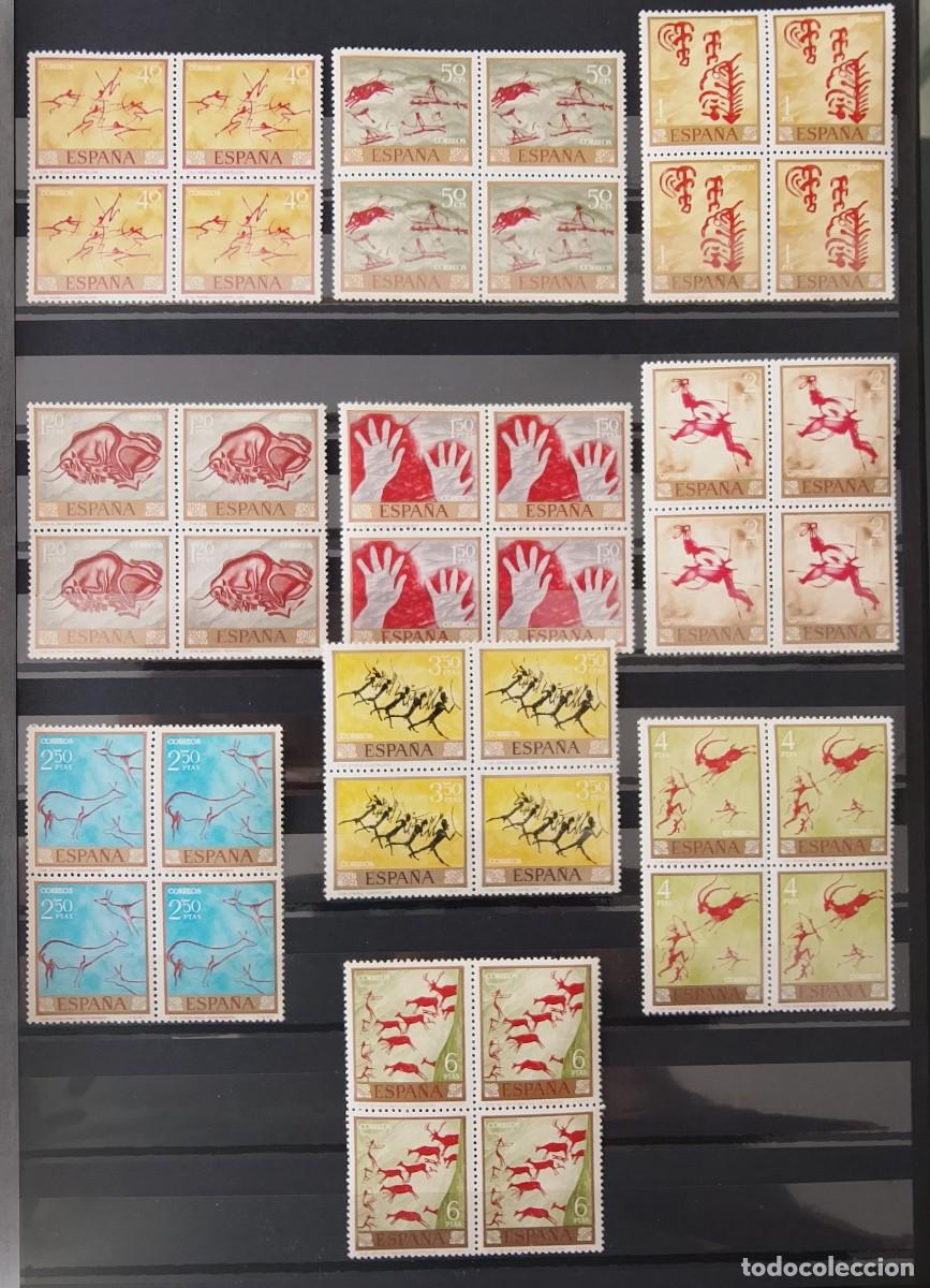 Sellos: Sellos en bloque de 4. Edifil 1779/1788. Homenaje al pintor desconocido &rdquo;Pintura Rupestre&rdquo;. 1967.