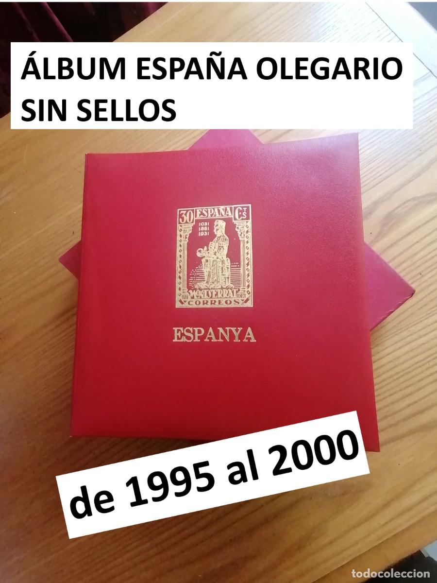 Sellos: &Aacute;LBUM ESPA&Ntilde;A OLEGARIO SIN SELLOS de 1995 al 2000 Hojas OLEGARIO con filoestuches negros